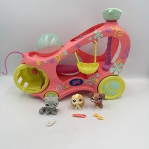 LPS Littlest Pet Shop Paw Powered Cruiser + 3 Pets #82 #95 #1475 + Accessories